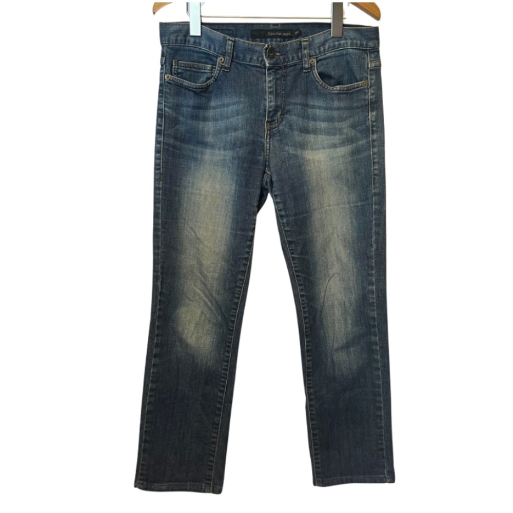 Calvin Klein Women’s Dark Denim Straight Skinny Jeans Pants